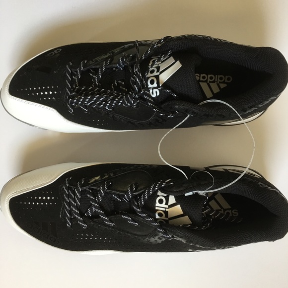 Adidas Power Alley 4 Black Baseball Cleats - Picture 3 of 8